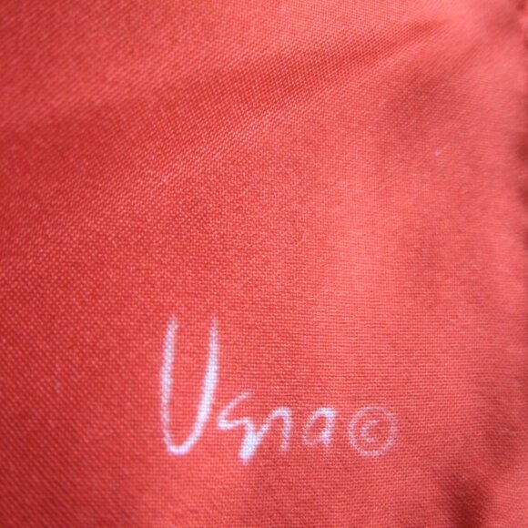 Heart Patterned Red Scarf - Picture 3 of 5